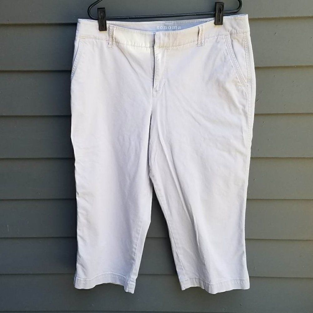 Sonoma Off White Cropped Pants Size 14